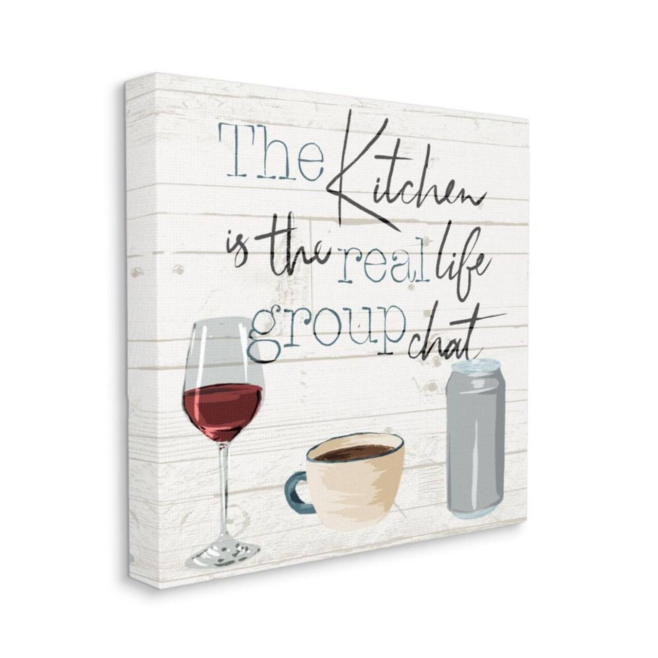 Stupell Industries The Kitchen Group Chat Canvas Wall Art